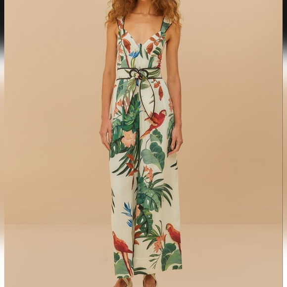 FARM Rio Pants - NWT Farm Rio Midnight Macaw Jumpsuit